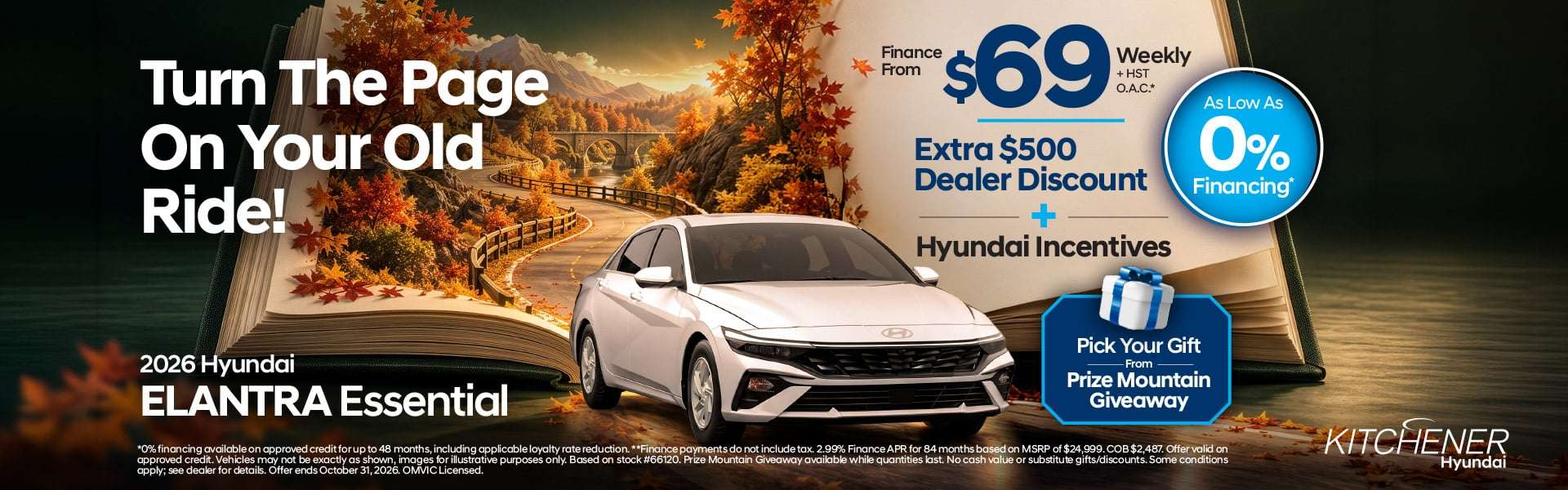 2026 Hyundai Elantra EssentialAs Low As 0% Financing* | Finance From $69 Weekly + HST** | Extra $500 Dealer Discount + Hyundai Incentives